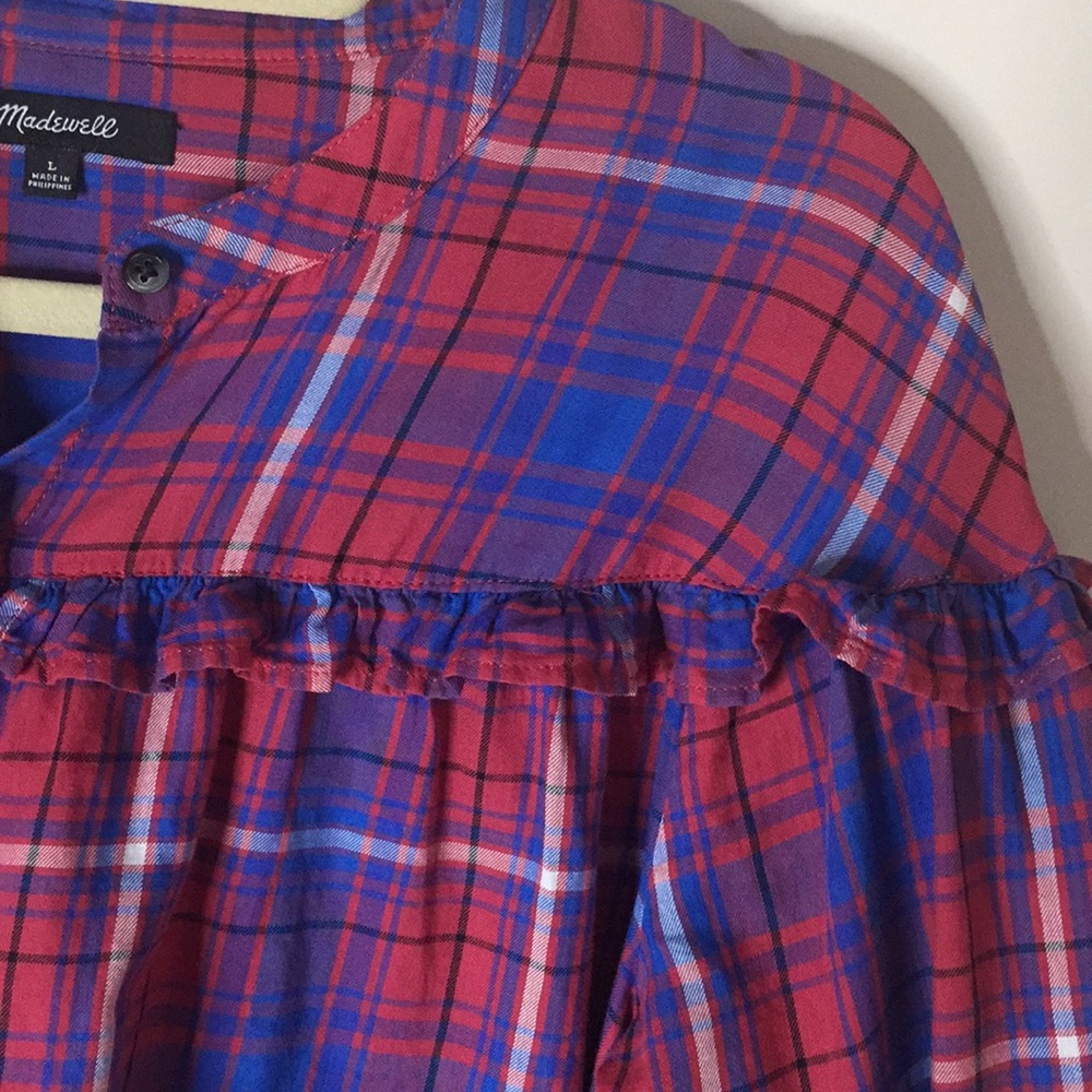 Madewell plaid ruffled top - Picture 7 of 7